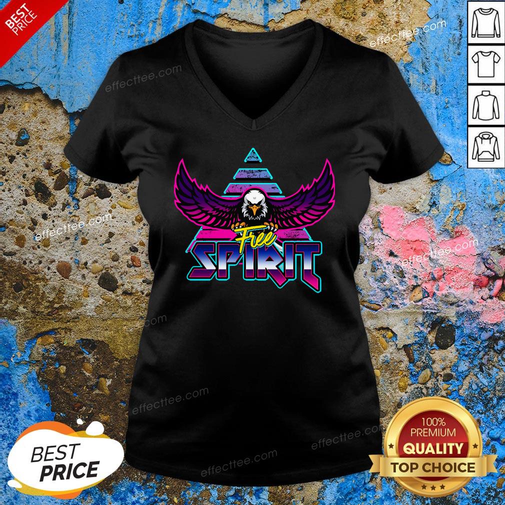Official Free Spirit Eagle 80s Rock Band Style Shirt