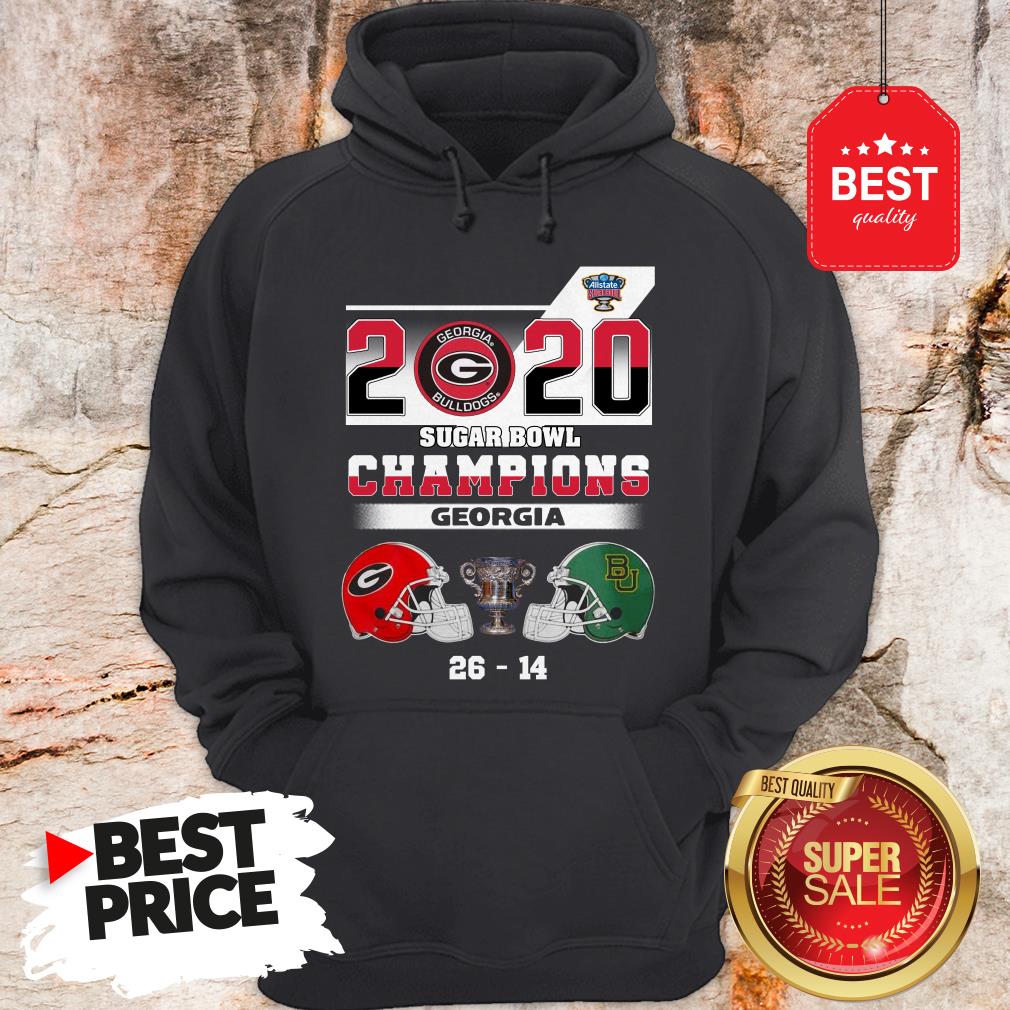 Official Georgia Bulldogs 2020 Sugar Bowl Champions Georgia 26 14 Shirt