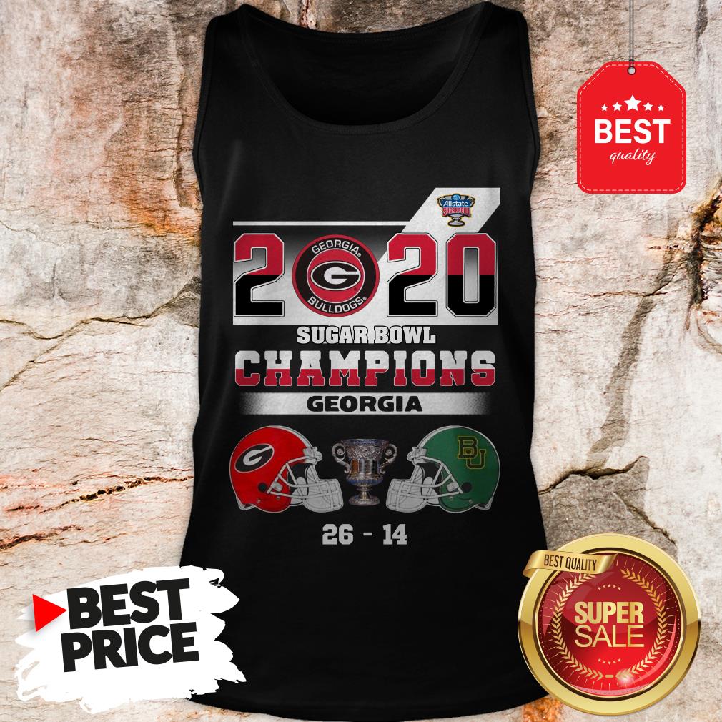 Official Georgia Bulldogs 2020 Sugar Bowl Champions Georgia 26 14 Shirt