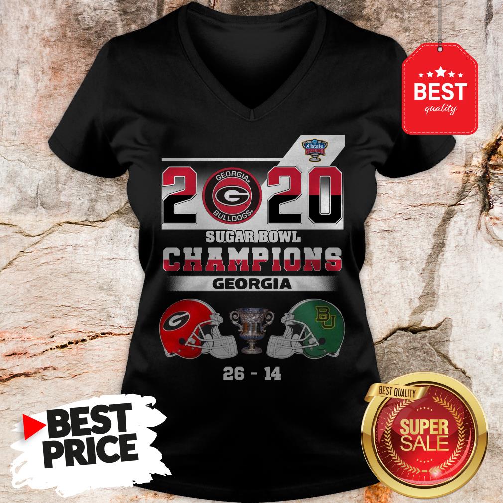 Official Georgia Bulldogs 2020 Sugar Bowl Champions Georgia 26 14 Shirt