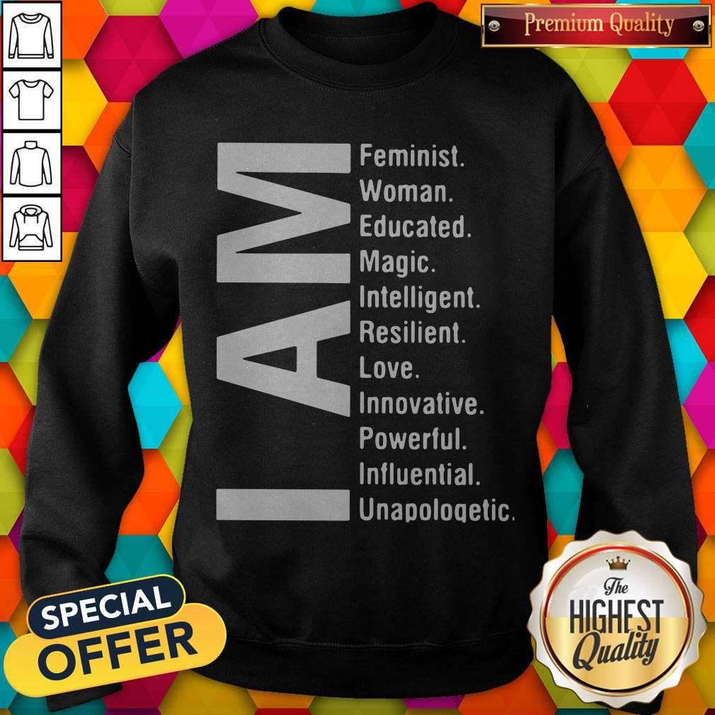 Official I Am Feminist Woman Educated Magic Intelligent Shirt