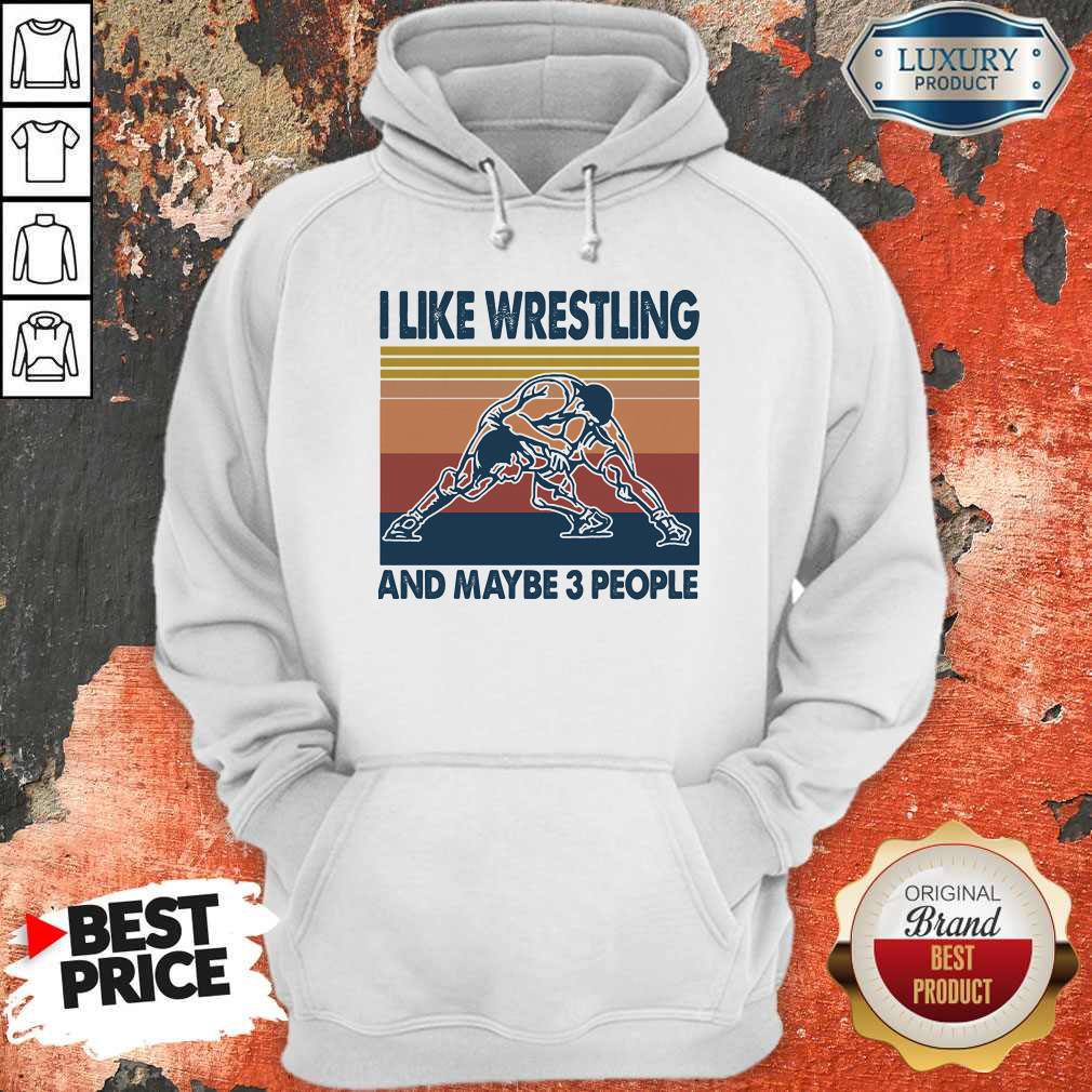 Official I Like Wrestling And Maybe 3 People Vintage Retro Shirt