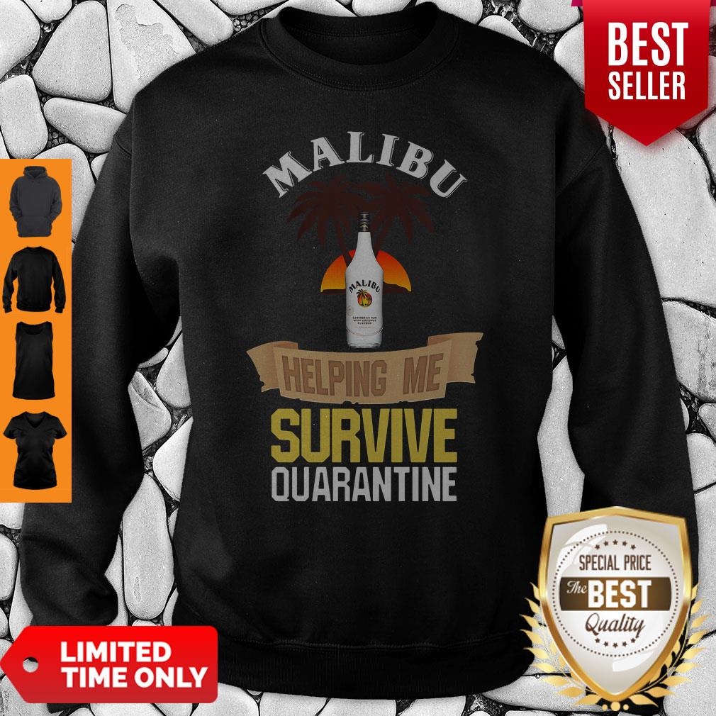 Official Malibu Helping Me Survive Quarantine Shirt