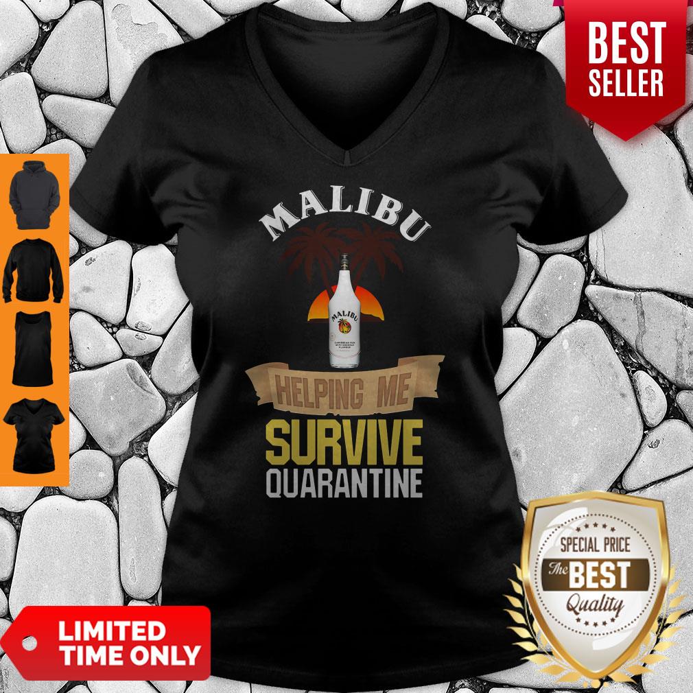 Official Malibu Helping Me Survive Quarantine Shirt