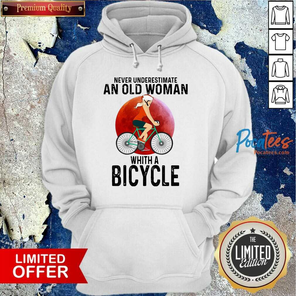 Official Never Underestimate An Old Woman With A Bicycle Shirt