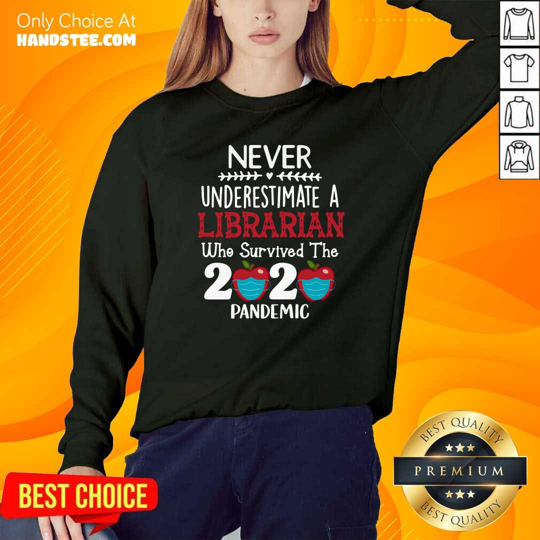 Official Never Underestimate Librarian Survived 2020 Pandemic Shirt