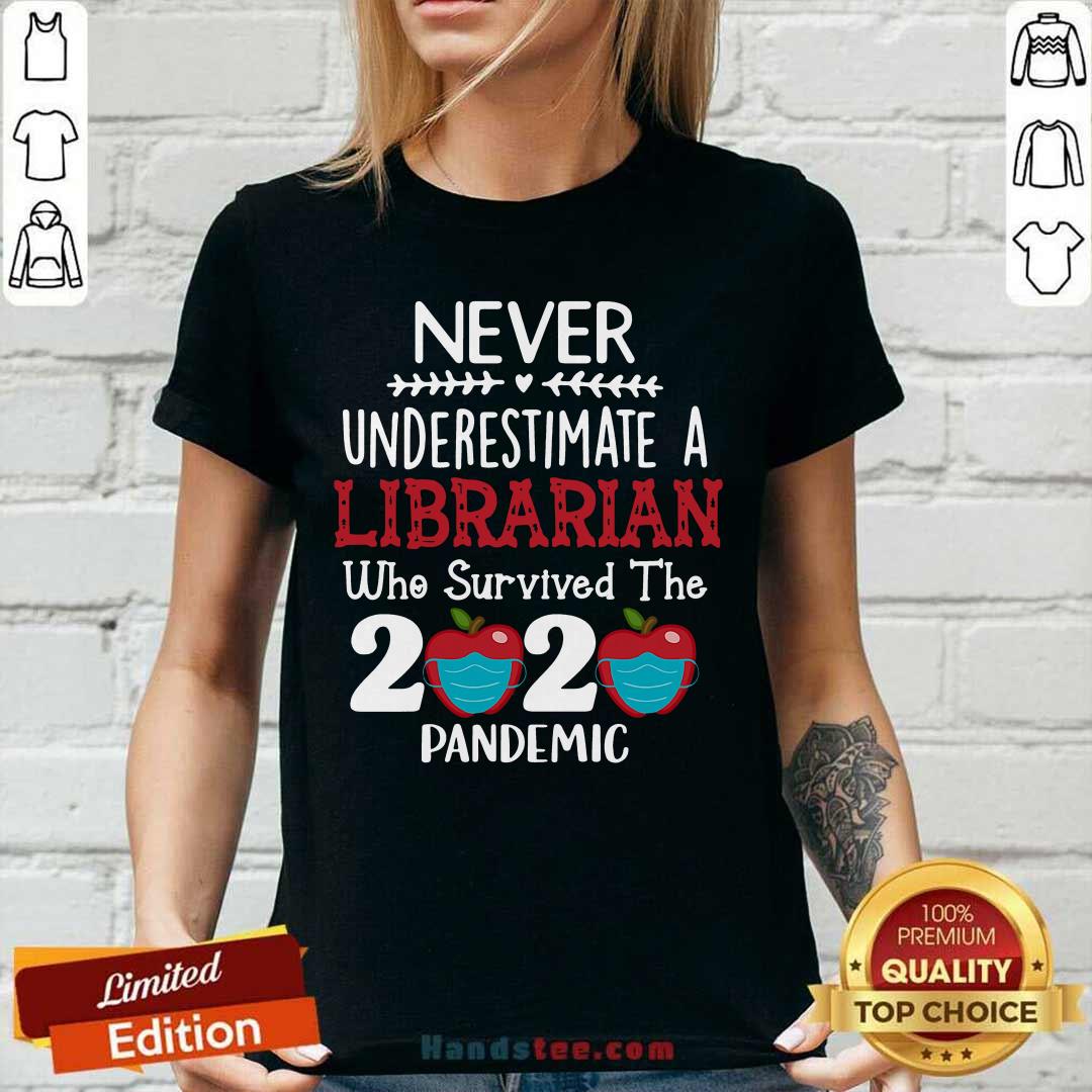 Official Never Underestimate Librarian Survived 2020 Pandemic Shirt