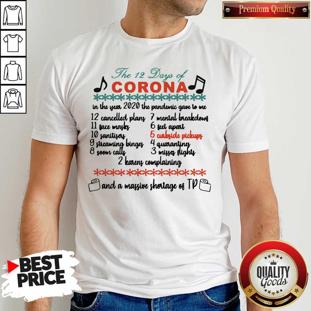 Official The 12 Days Of Corona Christmas Shirt