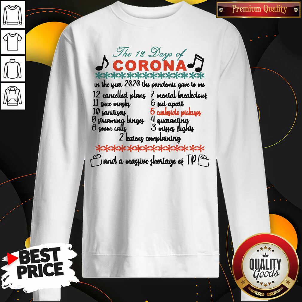 Official The 12 Days Of Corona Christmas Shirt