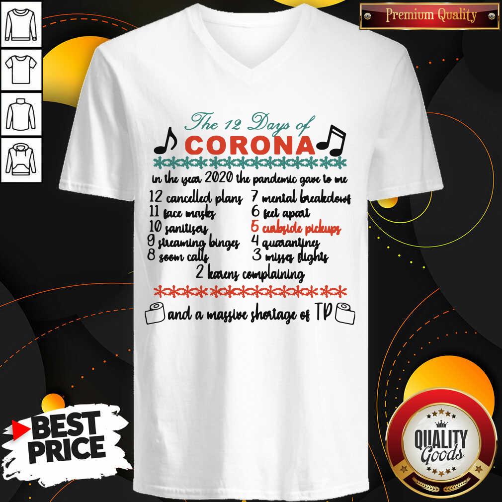 Official The 12 Days Of Corona Christmas Shirt