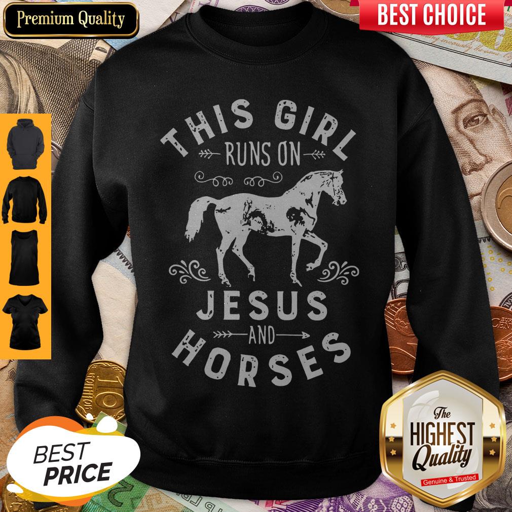 Official This Girl Runs On Jesus And Horse Shirt