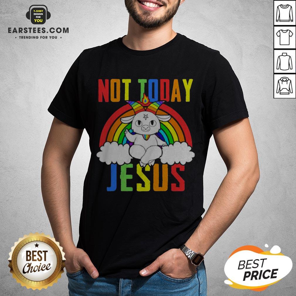 Official Unicorn Satan Not Today Jesus LGBT Shirt