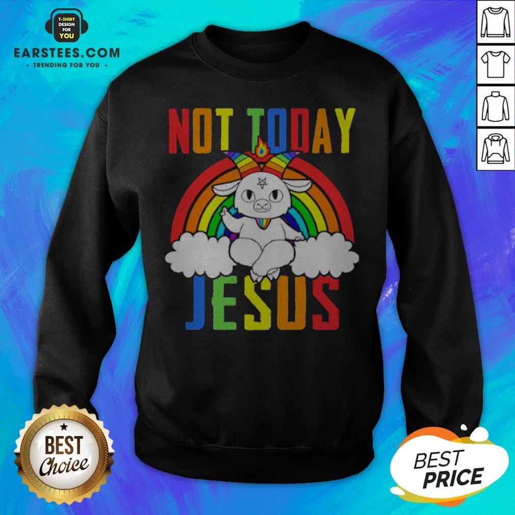 Official Unicorn Satan Not Today Jesus LGBT Shirt
