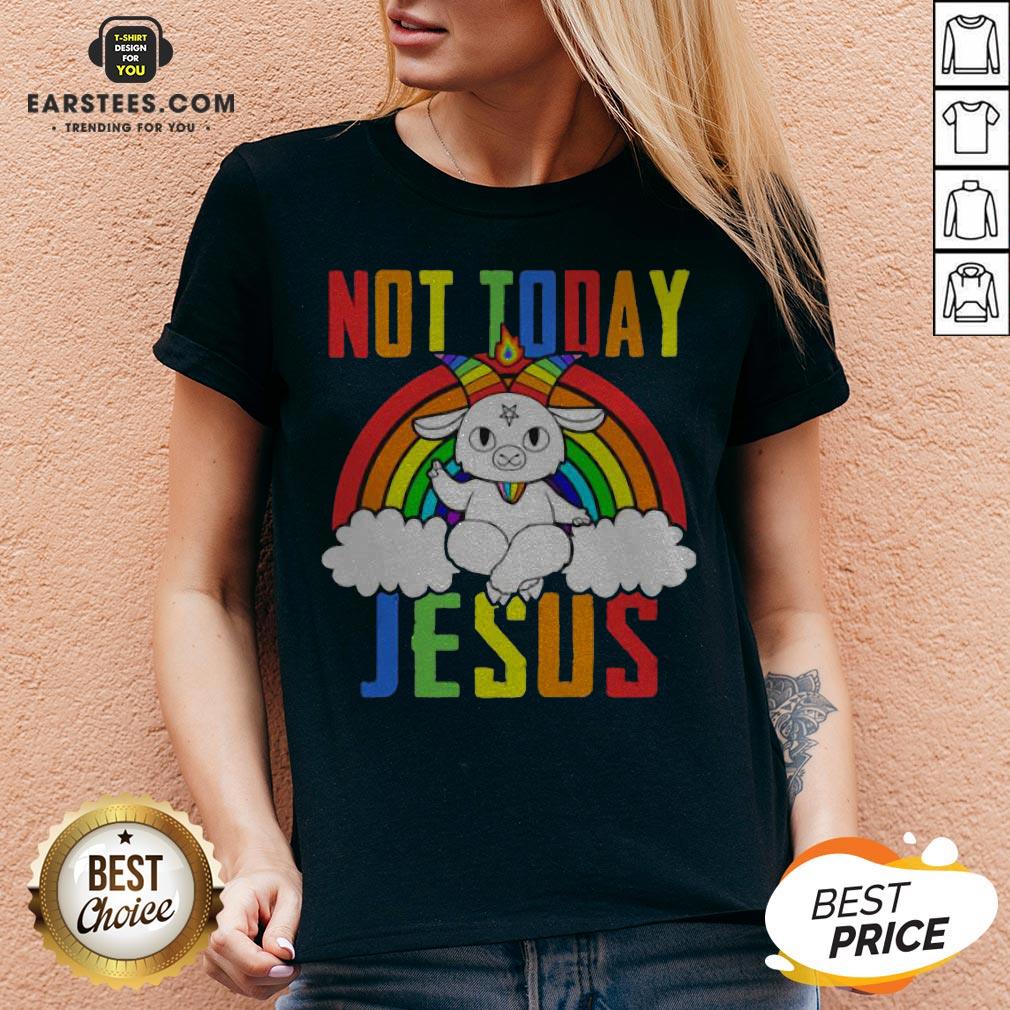 Official Unicorn Satan Not Today Jesus LGBT Shirt