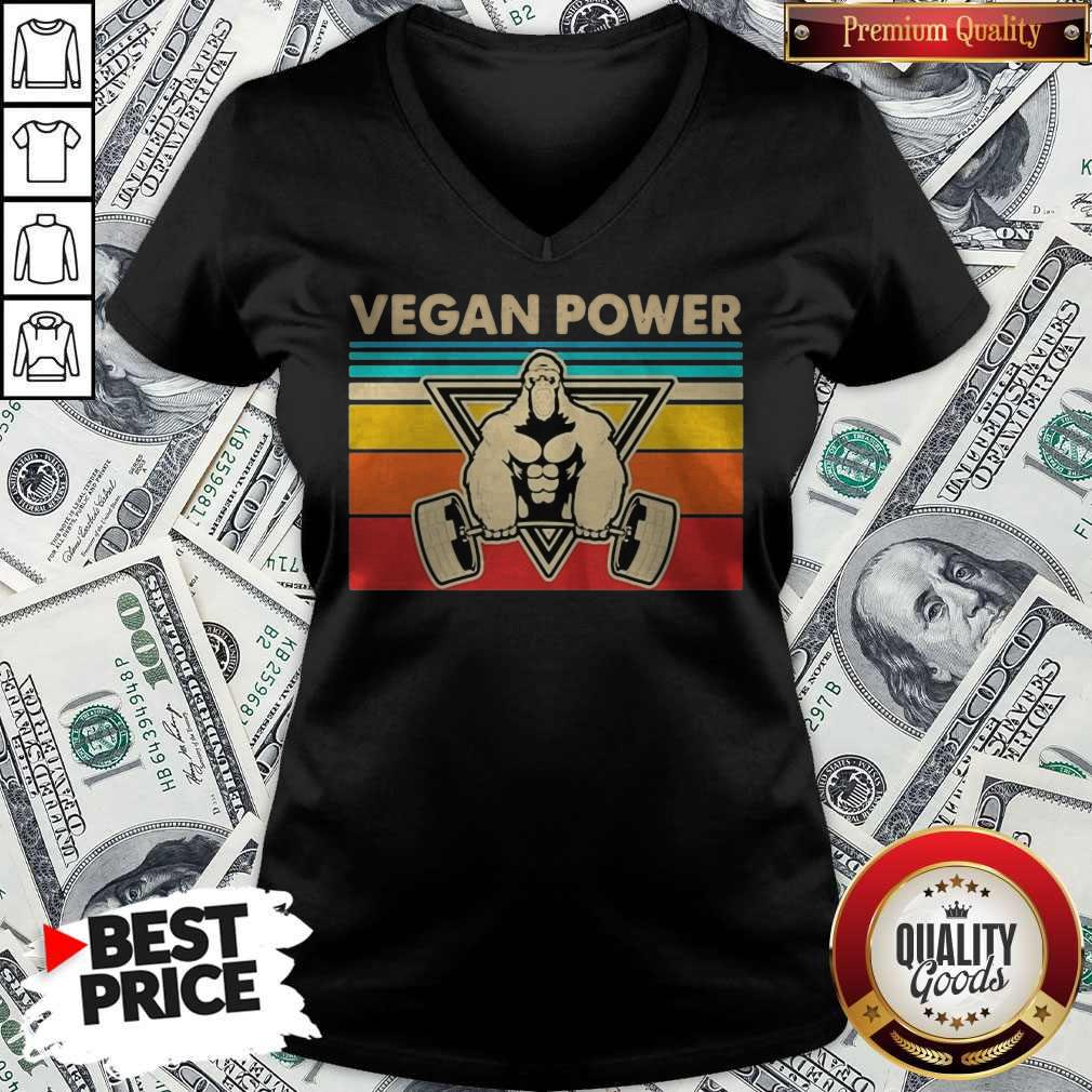 Official Vegan Power Vintage Retro Shirt