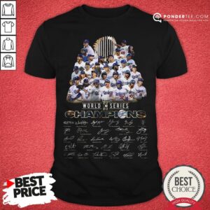 Hot Los Angeles Dodgers World Series 2020 Champions Signatures Shirt