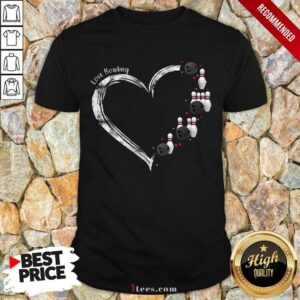 Love Bowling Heart Shirt