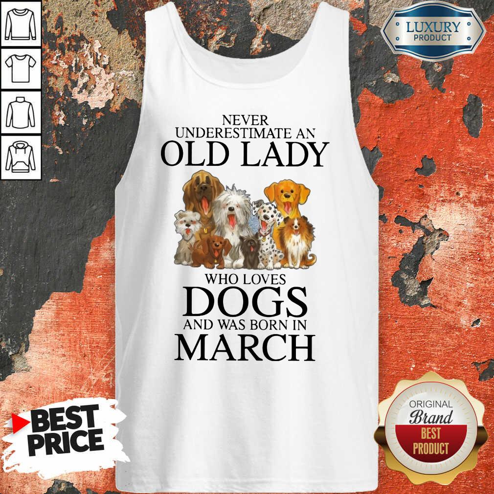 Old Lady Who Love Dog In March Shirt