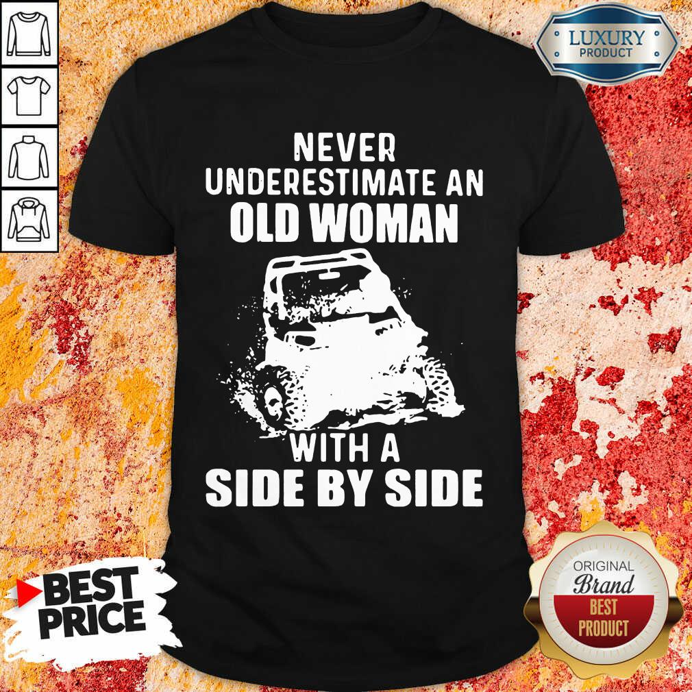 Old Women With A Side By Side Shirt