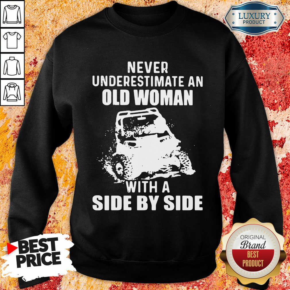 Old Women With A Side By Side Shirt