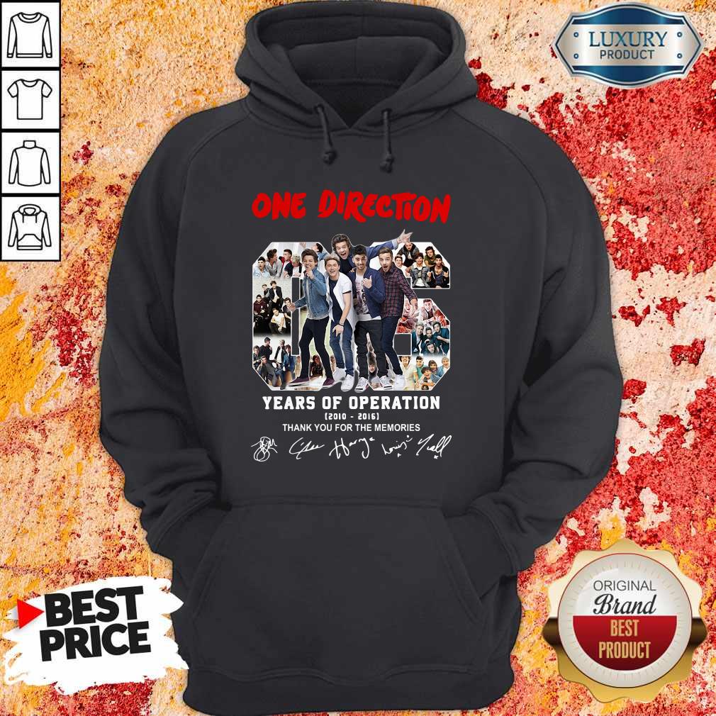 One Direction 06 Years Of Operation 2010 2016 Thank You For The Memories Shirt