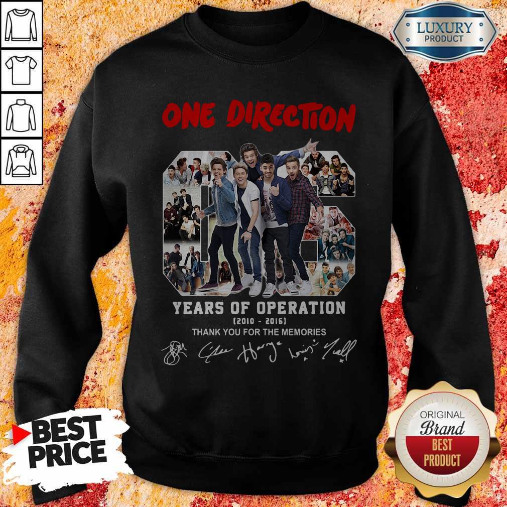 One Direction 06 Years Of Operation 2010 2016 Thank You For The Memories Shirt