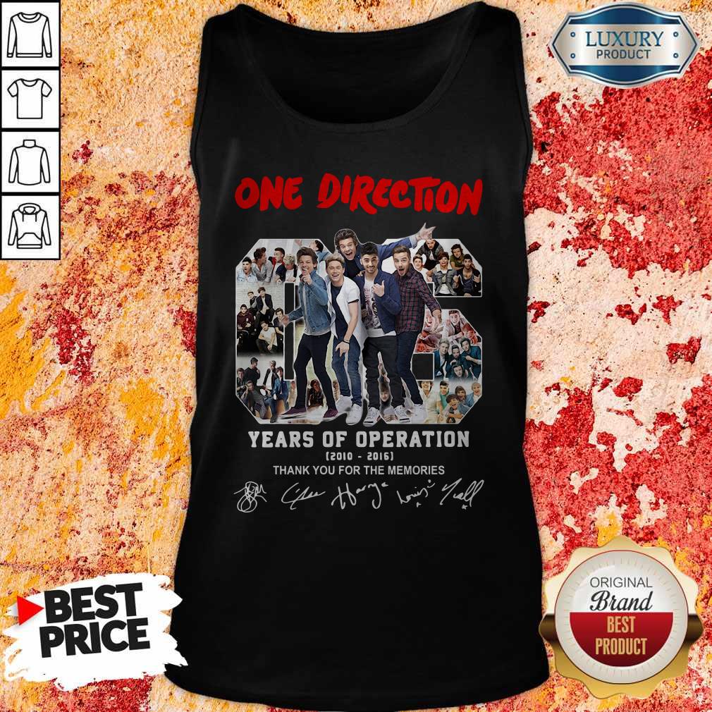 One Direction 06 Years Of Operation 2010 2016 Thank You For The Memories Shirt