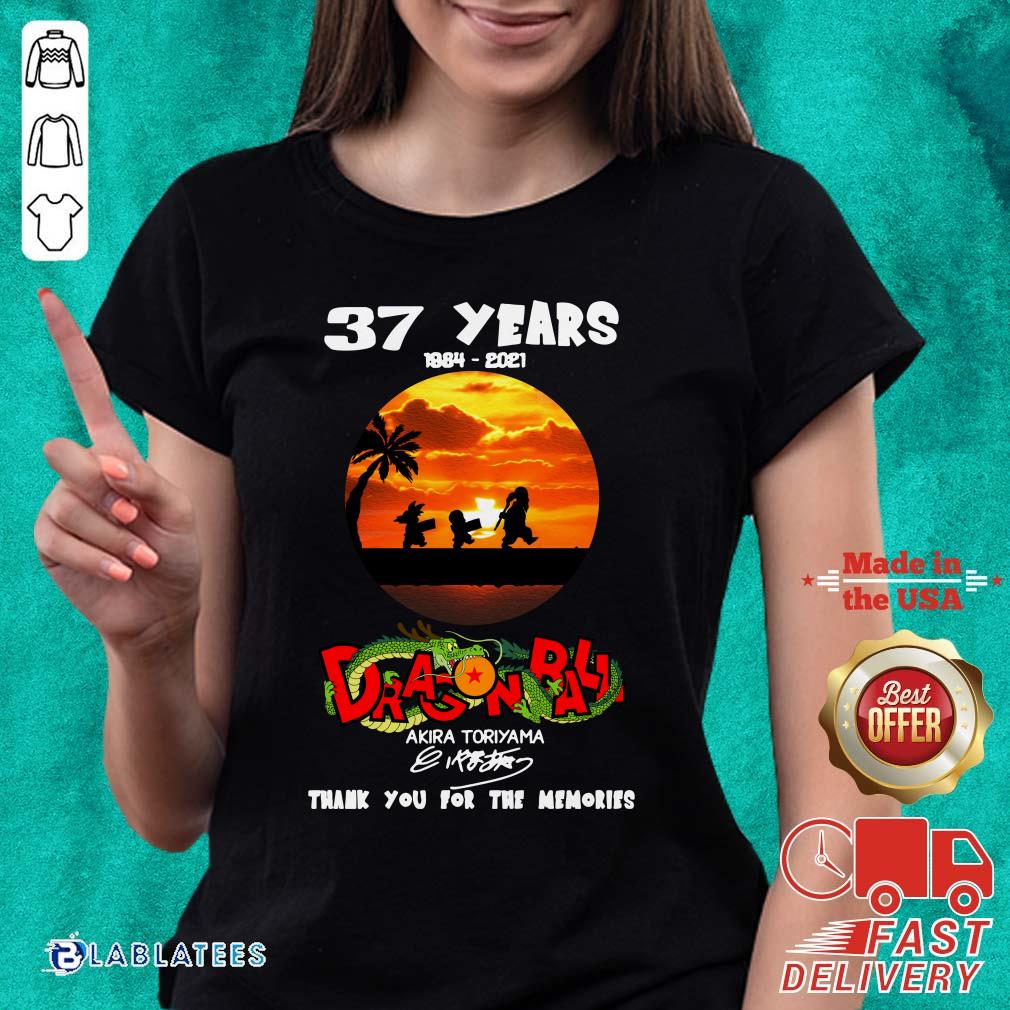 Original 37 Years 1984-2021 Dragon Ball Akira Toriyama Signature Shirt