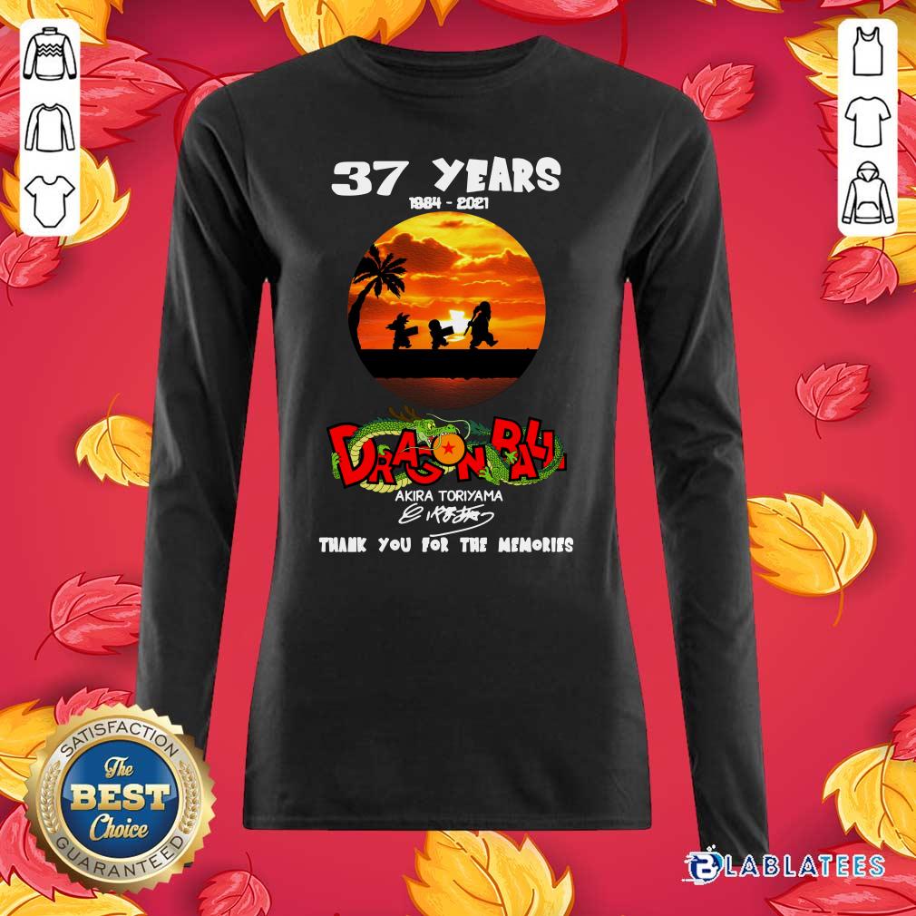 Original 37 Years 1984-2021 Dragon Ball Akira Toriyama Signature Shirt