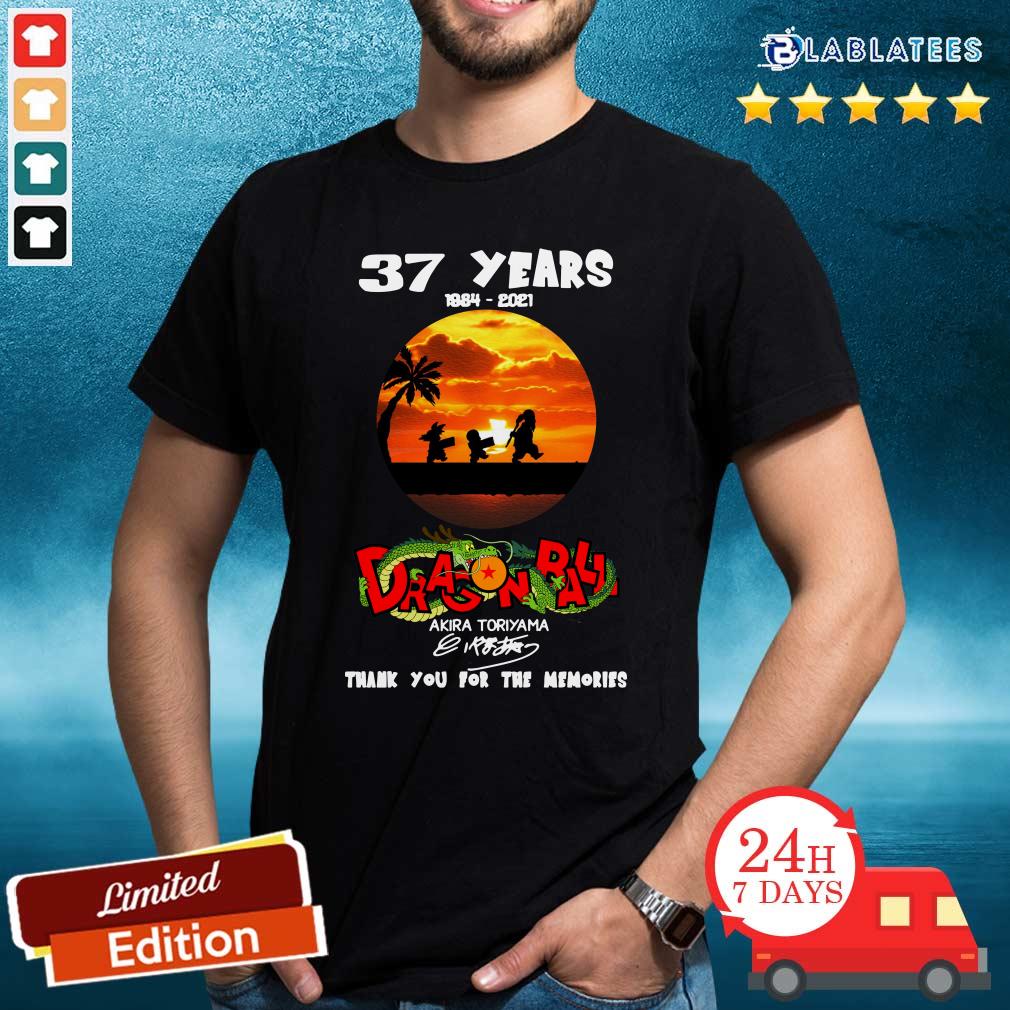 Original 37 Years 1984-2021 Dragon Ball Akira Toriyama Signature Shirt