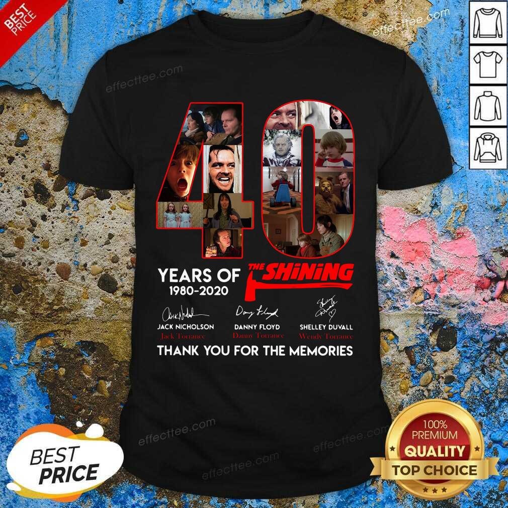 Original 40 Years Of The Shining Signatures Thank You For The Memories Shirt