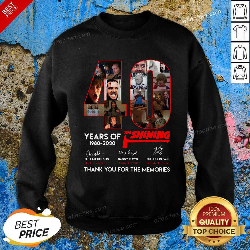 Original 40 Years Of The Shining Signatures Thank You For The Memories Shirt
