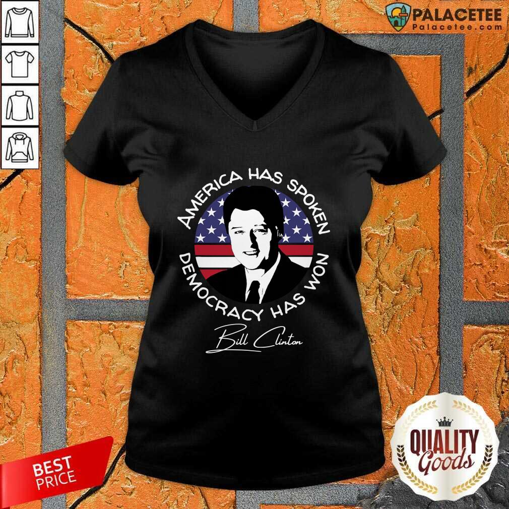 original-america-has-democracy-has-won-bill-clinton-biden-inauguration-2021-usa-flag-v-neck.jpg