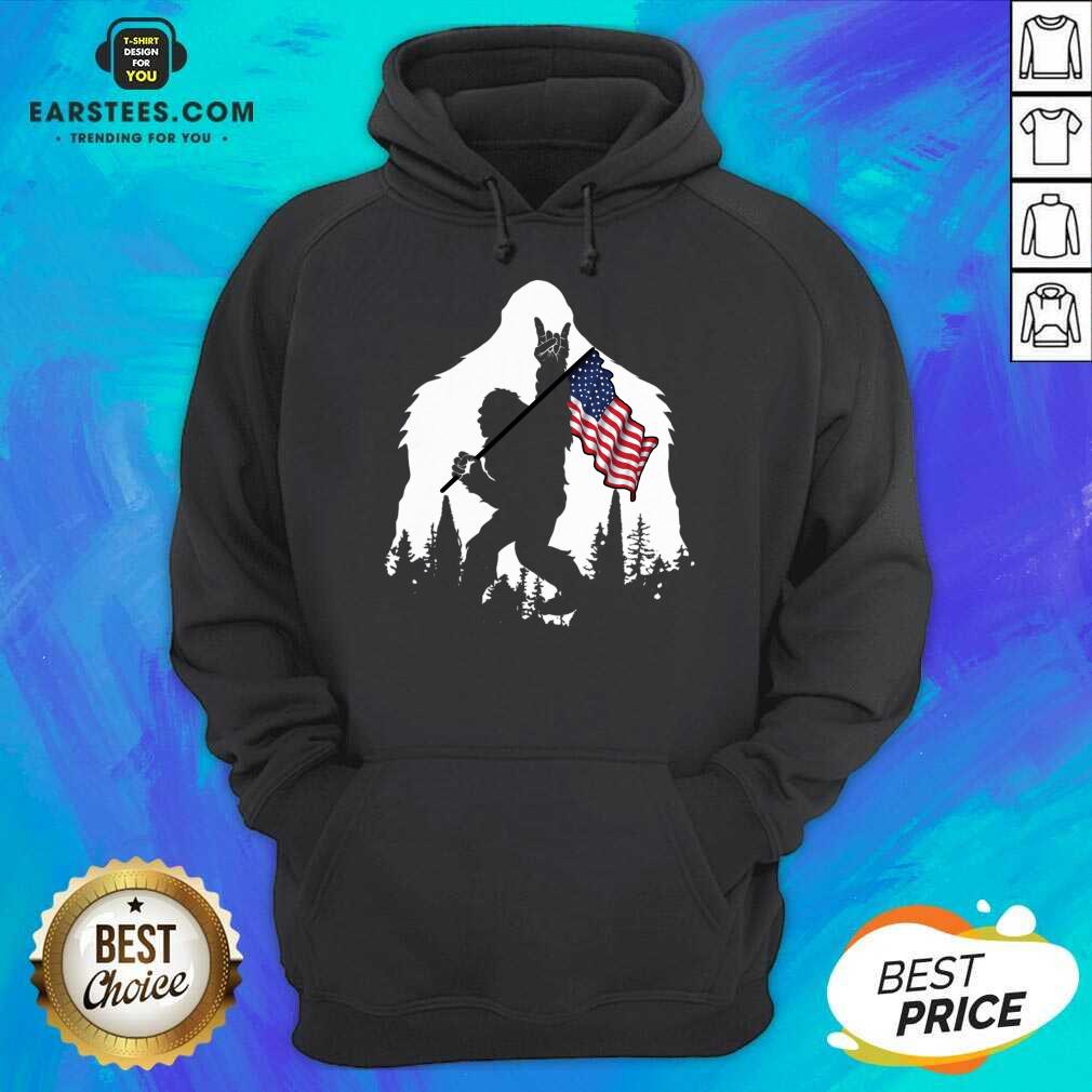 Original Bigfoot Hold American Flag Terrific Shirt