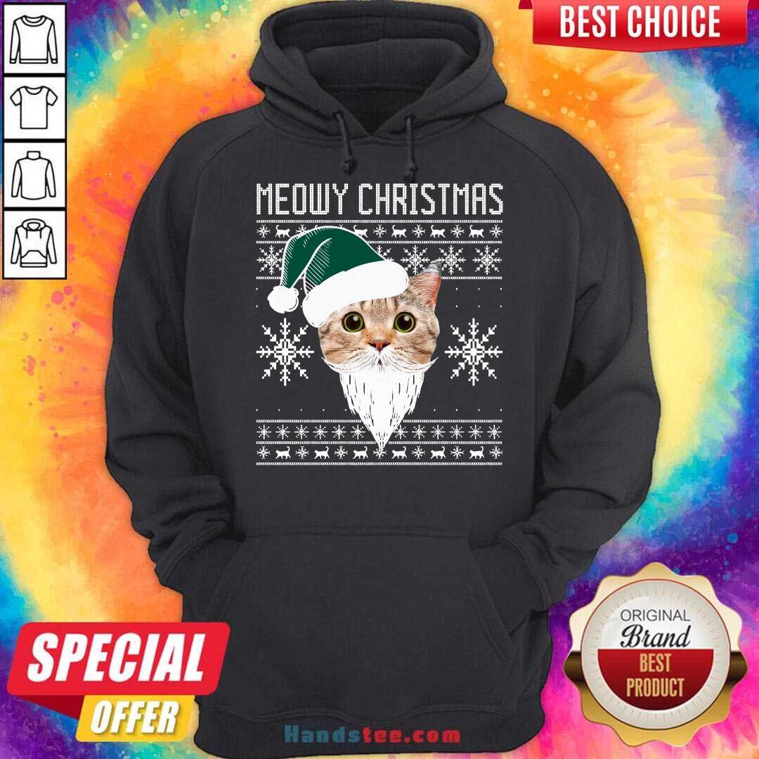 Original Meowy Christmas Santa Ugly Christmas Shirt