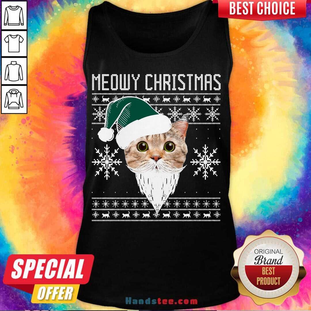 Original Meowy Christmas Santa Ugly Christmas Shirt