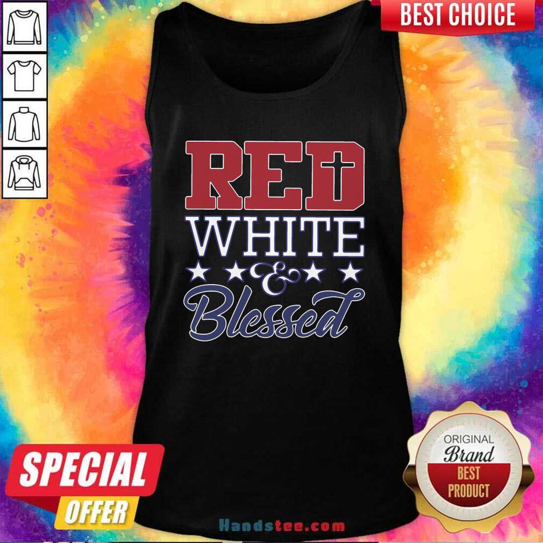 Original Red White And Blessed Vintage Shirt