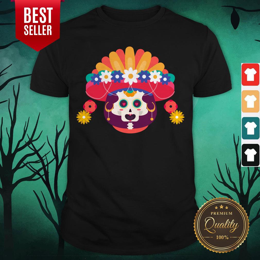 Skeleton Woman Day Of The Dead Muertos Shirt