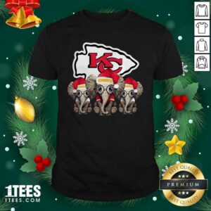 Cute Kansas City Chiefs Elephant Christmas Shirt