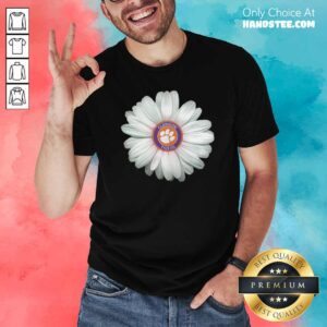 Top Clemson Tigers Football Flower White Daisy Shirt