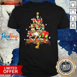 Nice Grinch Tree Pine Happy Merry Christmas Shirt