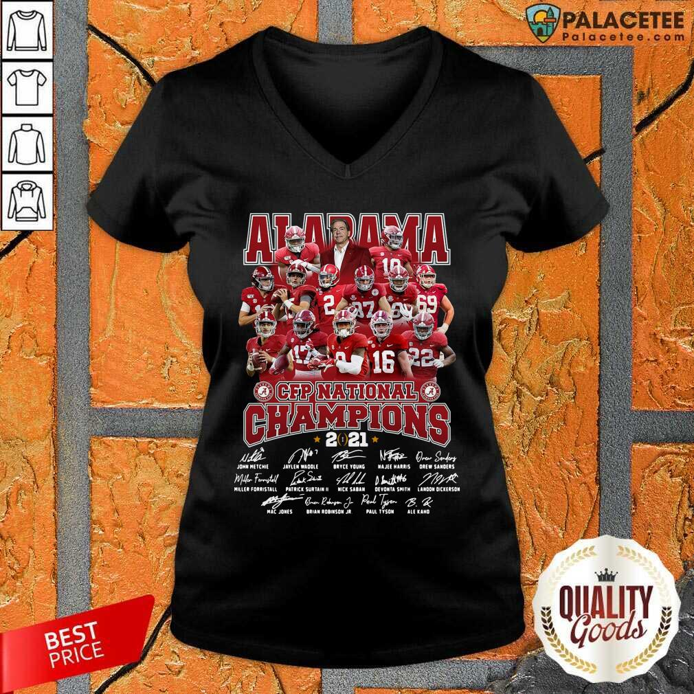 Perfect Alabama Crimson Tide CFP National Champions 2021 Signatures Shirt