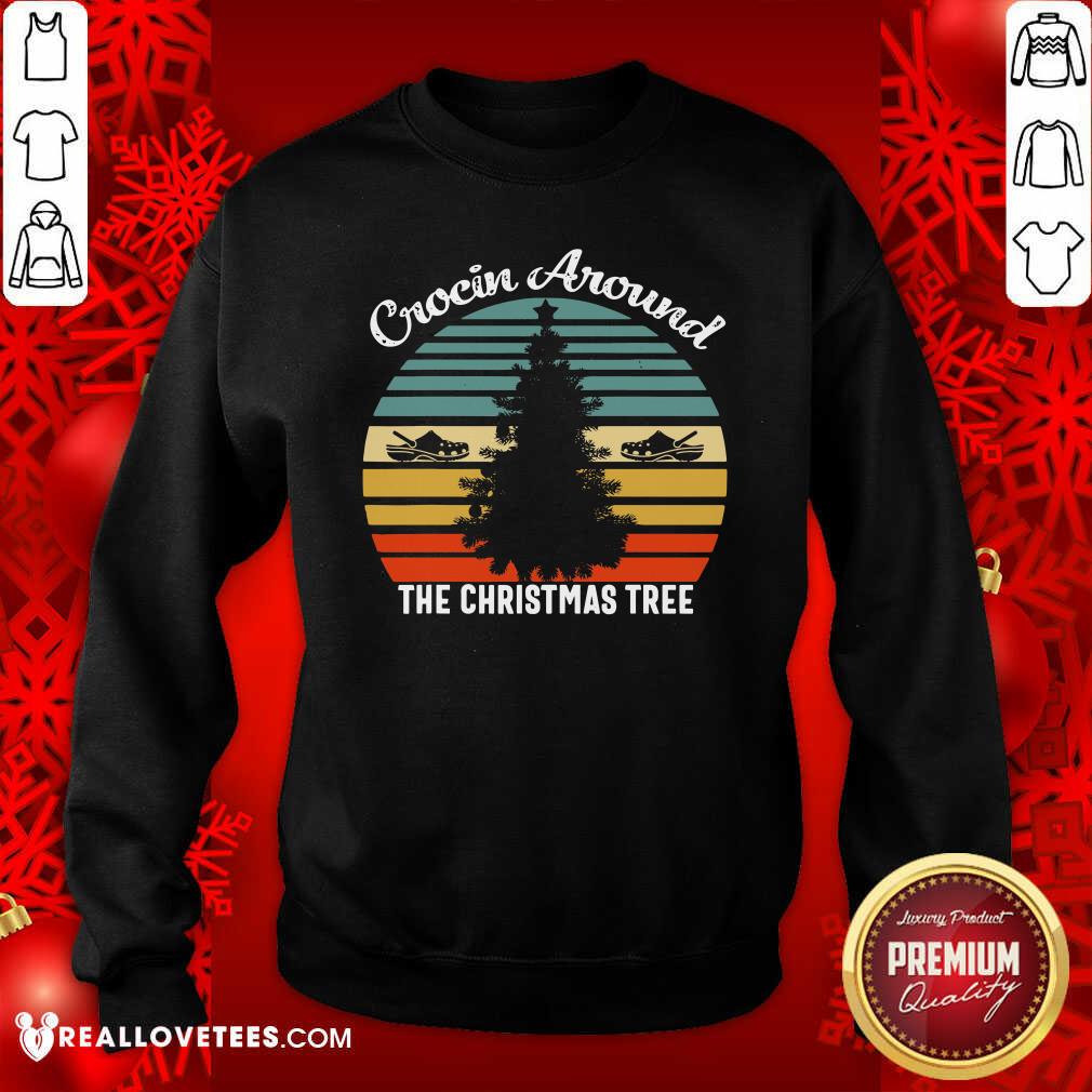 Perfect Crocin Around The Christmas Tree Xmas Vintage Retro Shirt