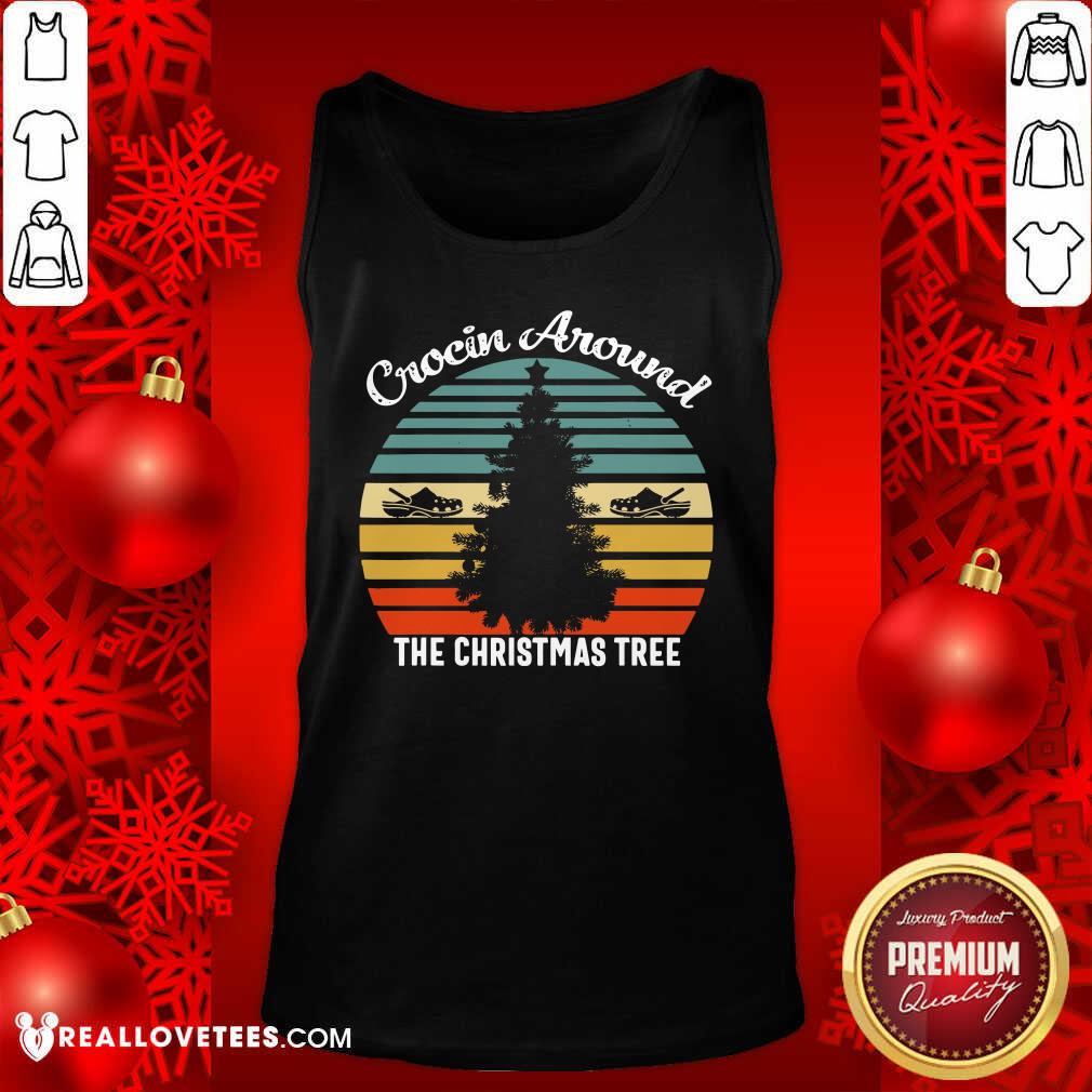 Perfect Crocin Around The Christmas Tree Xmas Vintage Retro Shirt