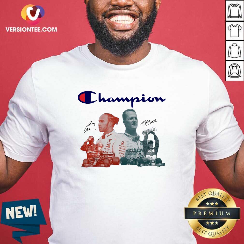 Perfect Hamilton F1 New World Champions Signature Shirt