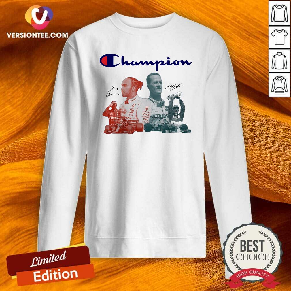 Perfect Hamilton F1 New World Champions Signature Shirt