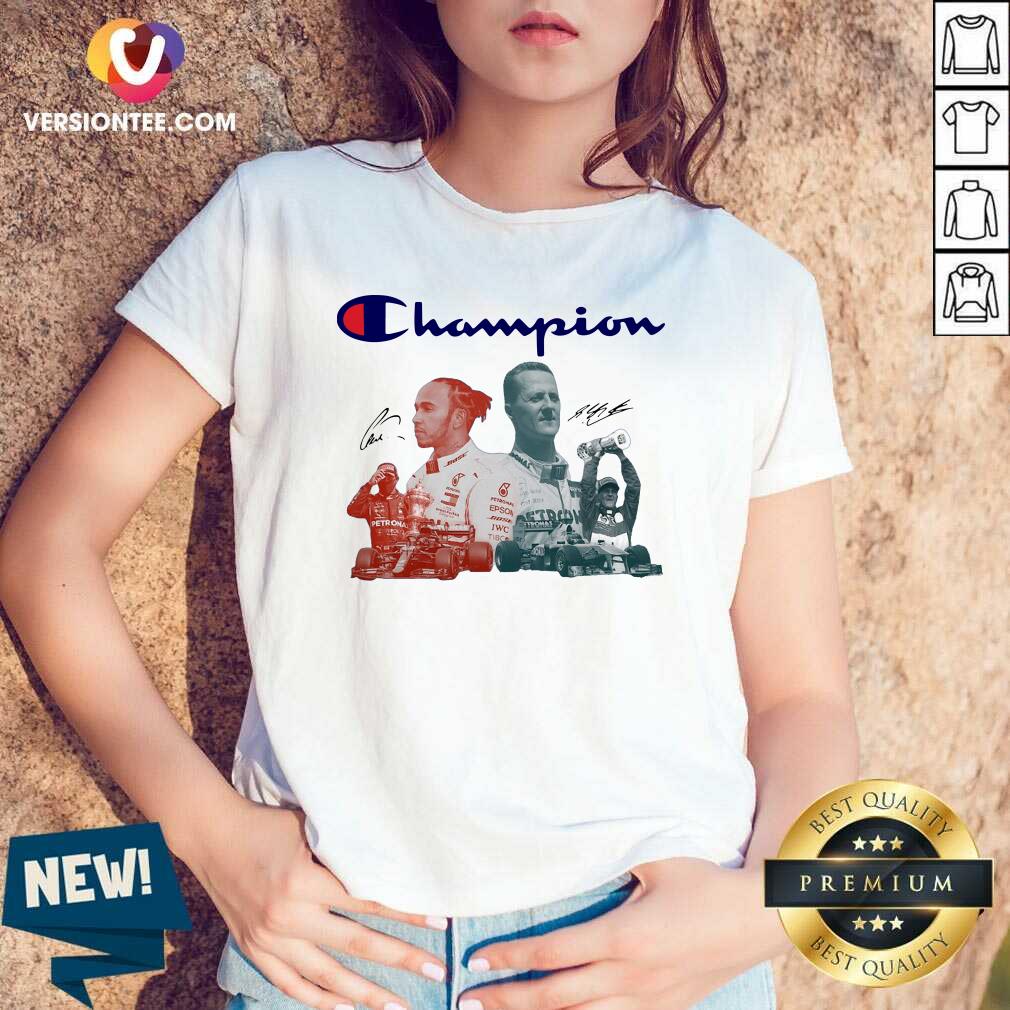 Perfect Hamilton F1 New World Champions Signature Shirt