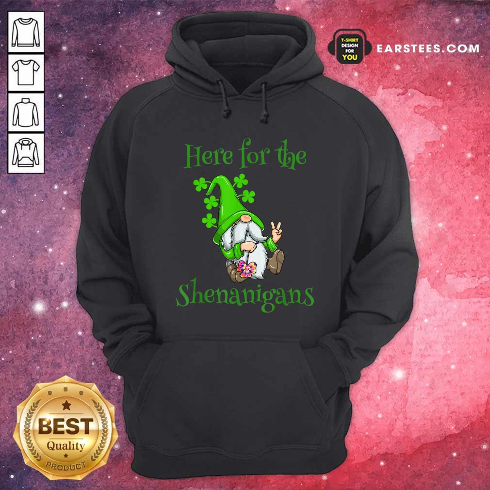 Perfect Here For The Shenanigans Hippie Gnome St Patricks Day Shirt