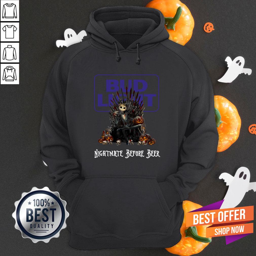 Perfect Jack Skeleton Bud Light Nightmate Before Beer Halloween Shirt