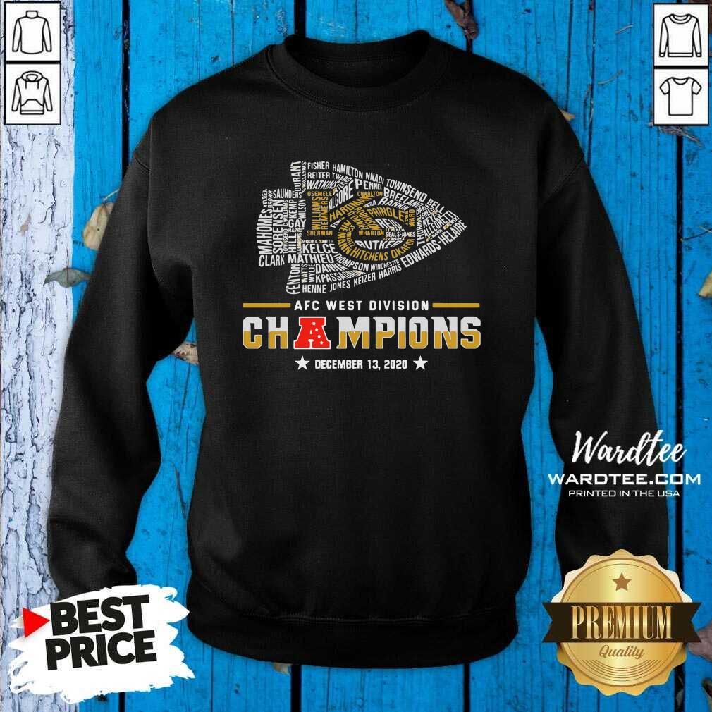 Perfect Kansas City Chiefs Afc West Division Champions December 13 2020 Shirt
